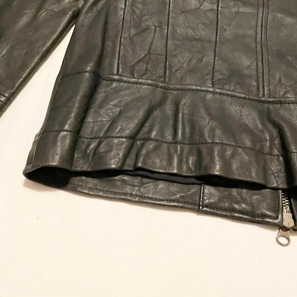 Moda International Womens Leather Jacket Size Medium - Picture 16 of 16